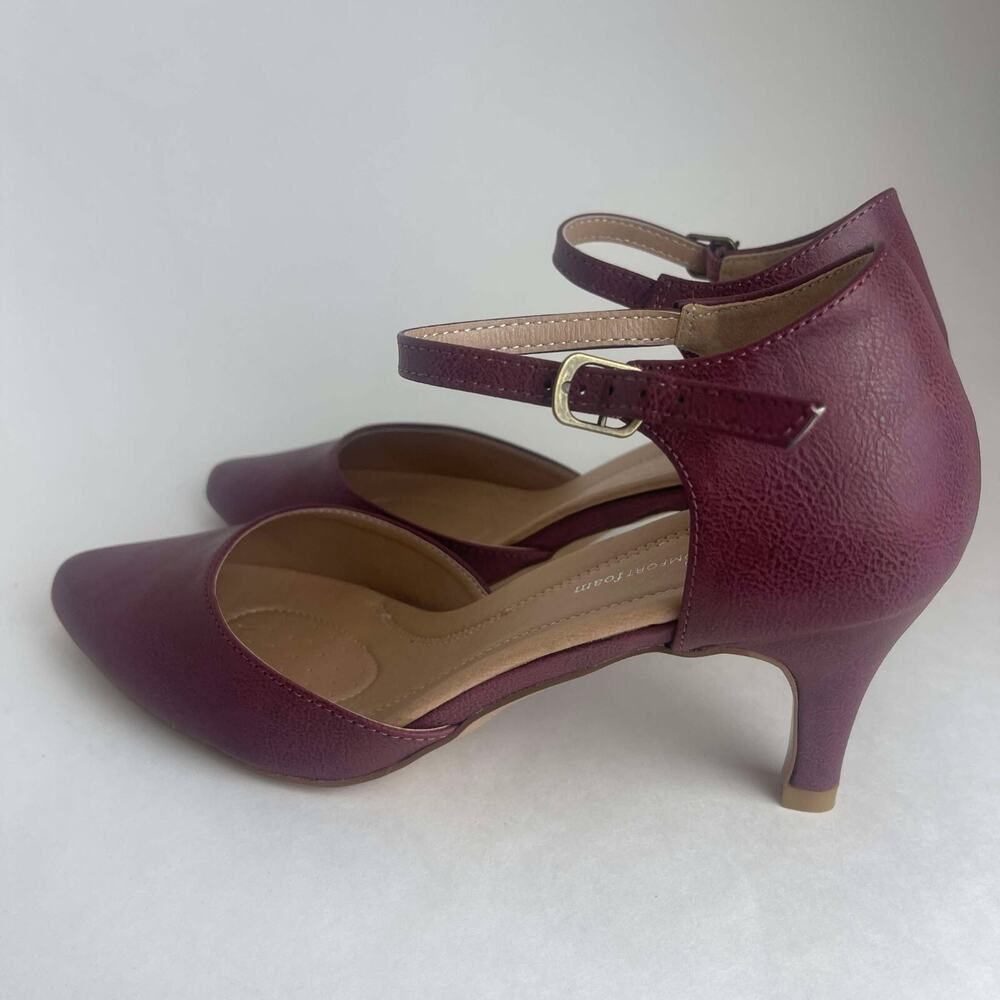 Journee Collection Womens Tru Comfort Foam Bettie Pump Wine Size‎ 10 New No Box - Picture 6 of 9